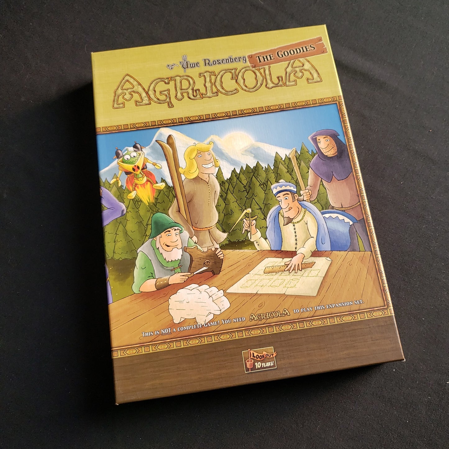 Image shows the front of the box for the Goodies Expansion for the Agricola board game