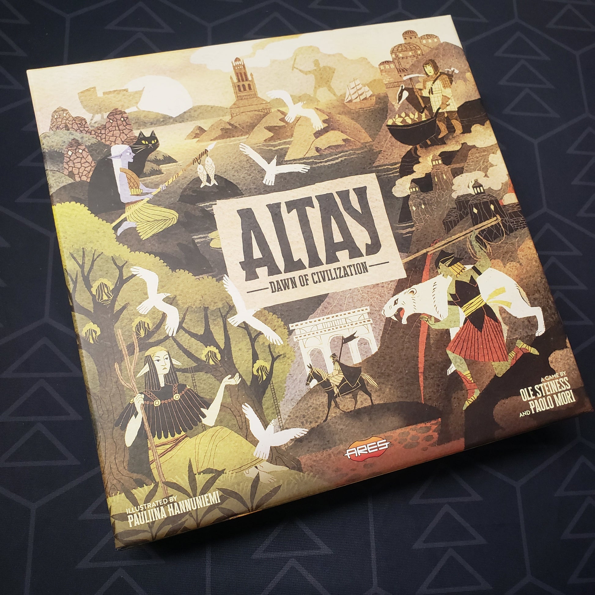 Image shows the front cover of the box for the Altay: Dawn of Civilization board game