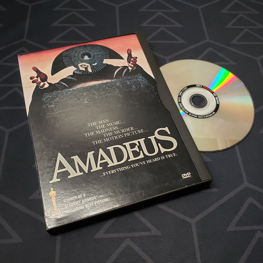 Image shows the case & disc for the movie Amadeus on DVD