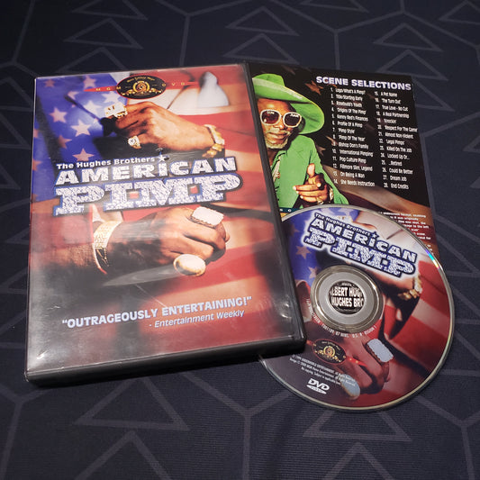 Image shows the case, insert & disc for the movie American Pimp on DVD