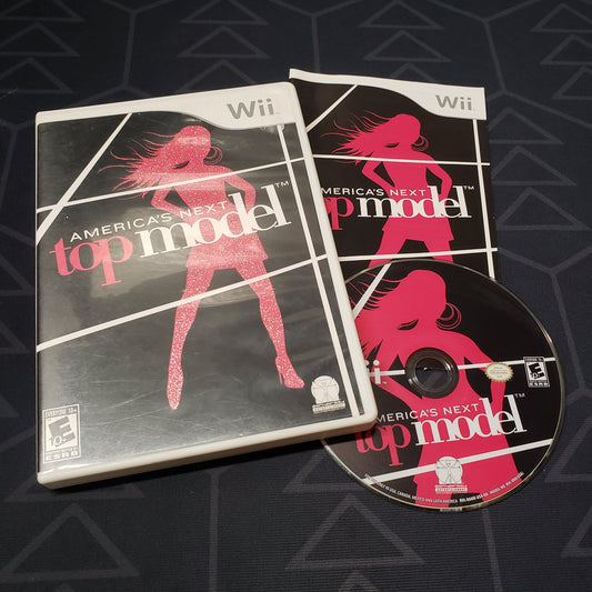 Image shows the case, manual and disc for the video game America's Next Top Model for Nintendo Wii