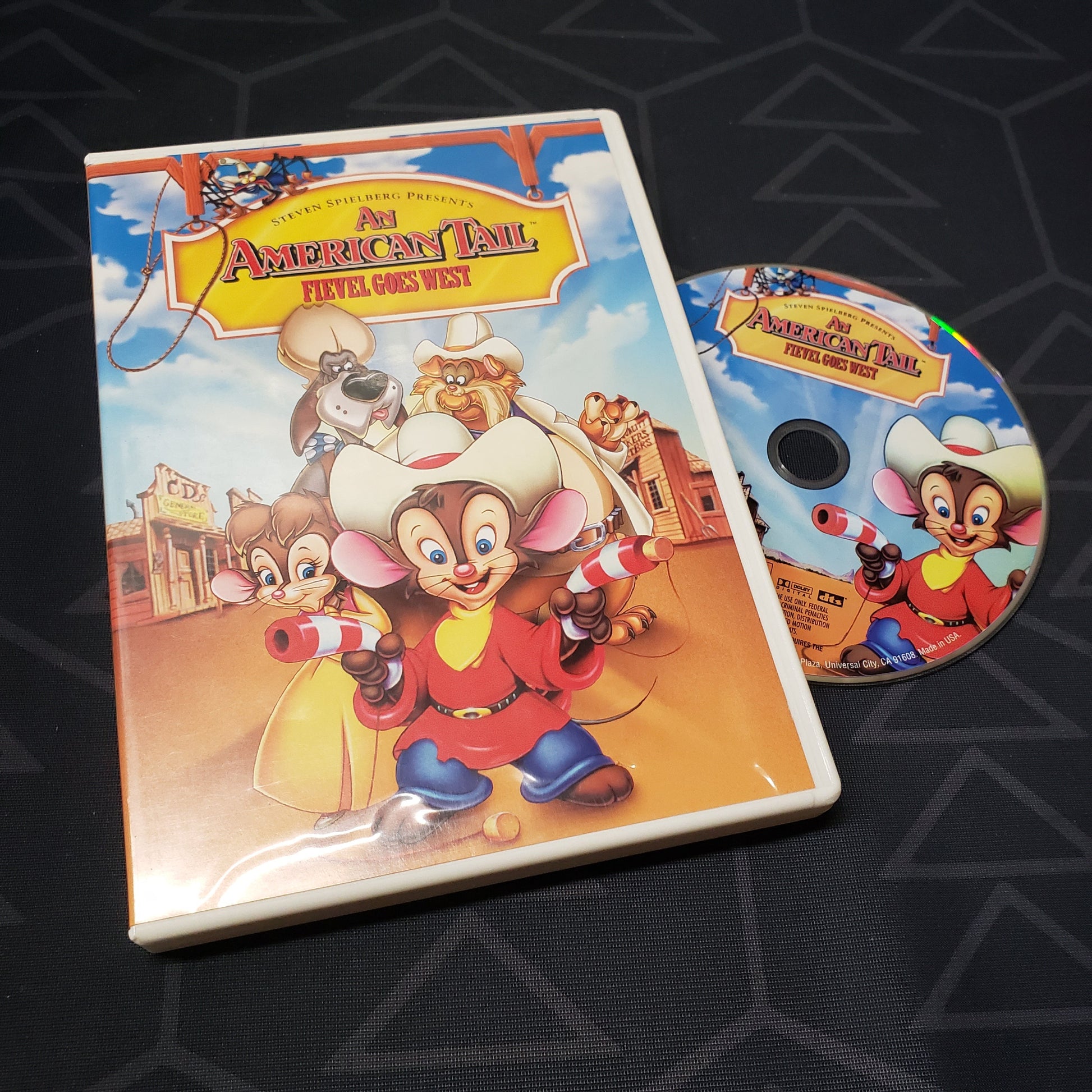Image shows the case & disc for the movie An American Tail: Fievel Goes West on DVD