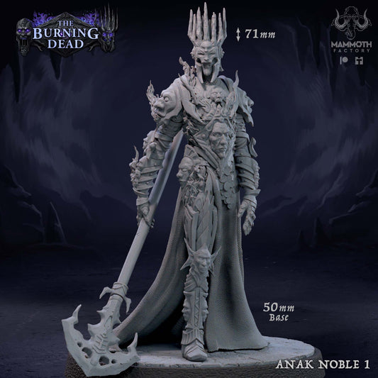 Image shows a 3D render of a wraith noble gaming miniature.