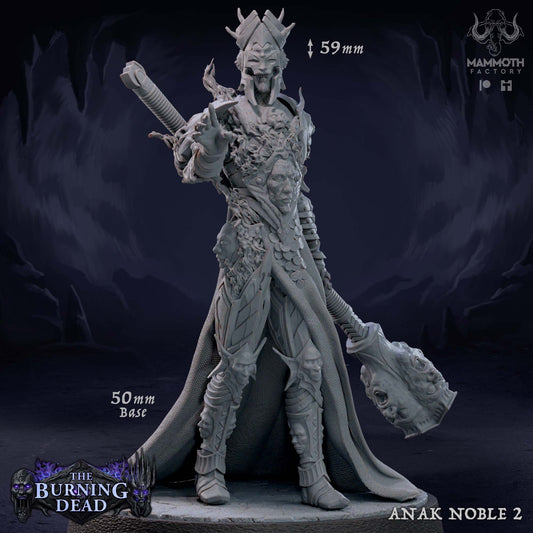 Image shows a 3D render of a wraith noble gaming miniature.