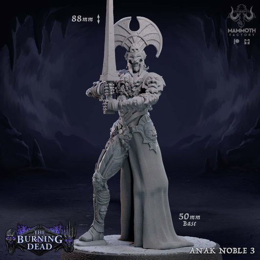 Image shows a 3D render of a wraith noble gaming miniature.