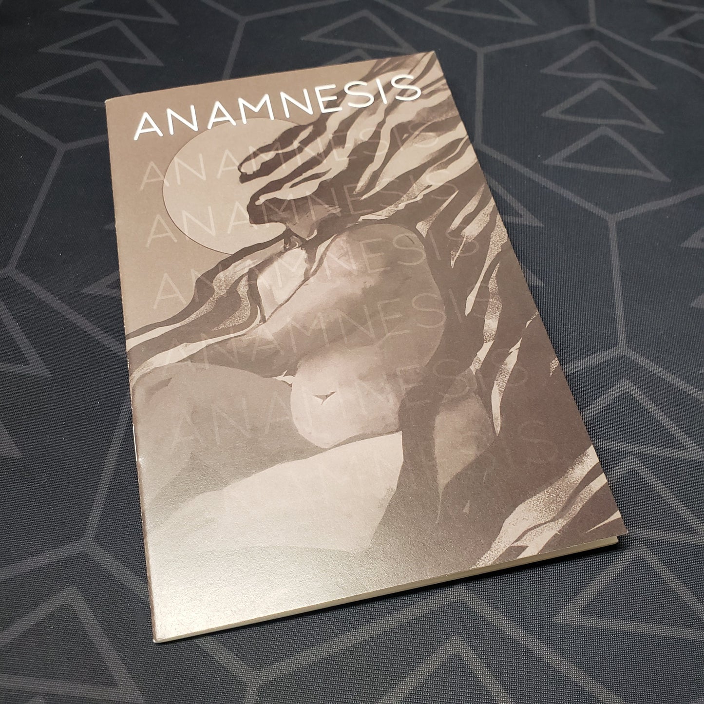 Image shows the front cover of the Anamnesis roleplaying game book