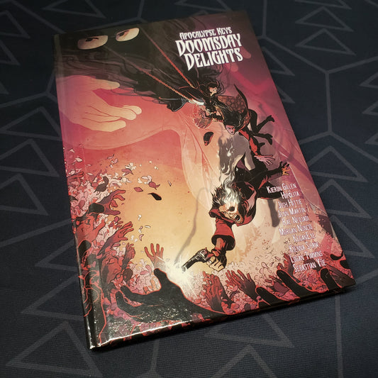 Image shows the front cover of the Apocalypse Keys: Doomsday Delights roleplaying game book