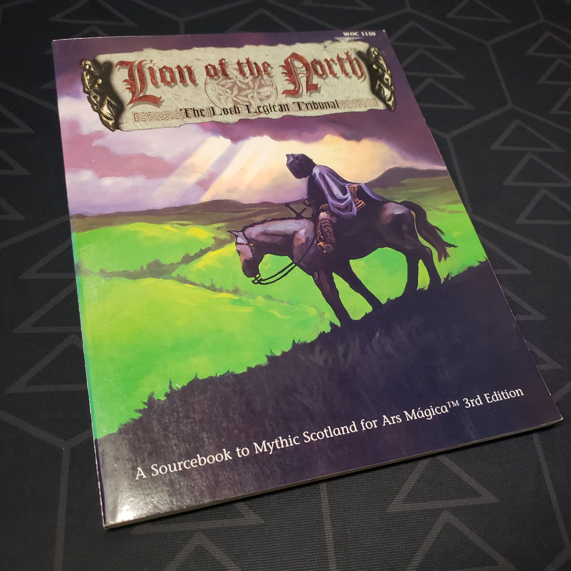 Image shows the front cover of the Lion of the North book for the Ars Magica roleplaying game