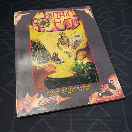 Image shows the front cover of the Mythic Europe book for the roleplaying game Ars Magica 3E