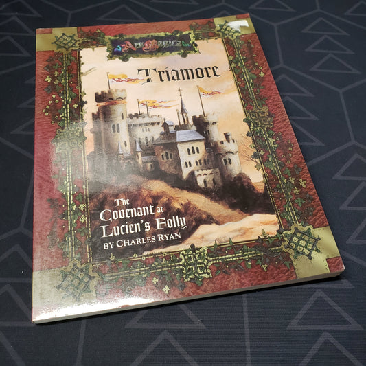 Image shows the front cover of the Triamore: The Covenant at Lucien's Folly book for the roleplaying game Ars Magica 4E