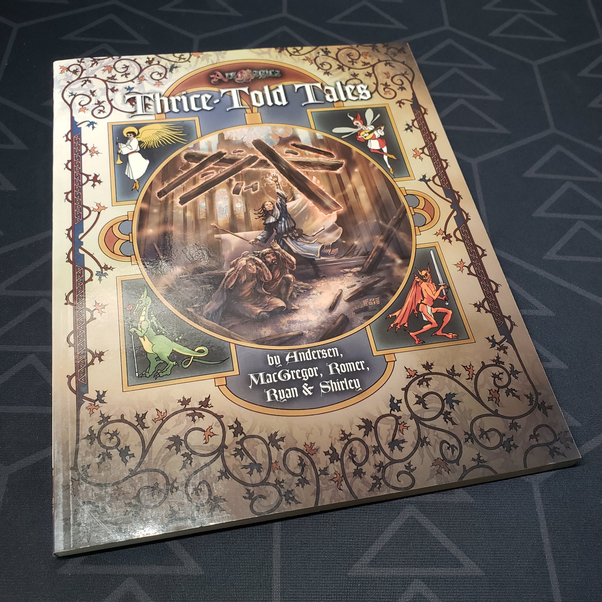 Image shows the front cover of the Thrice-Told Tales book for the roleplaying game Ars Magica 5E