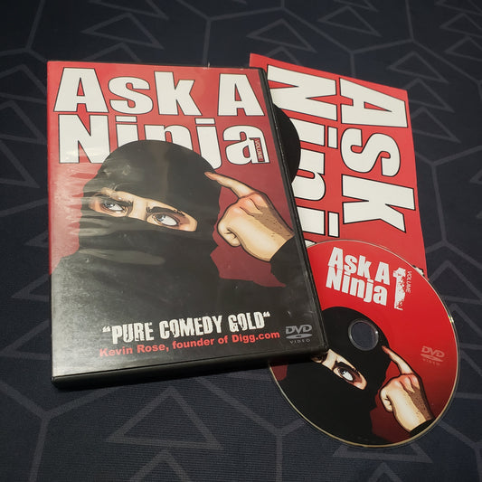 Image shows the case, insert & disc for the Ask A Ninja: Volume 1 web shorts disc on DVD