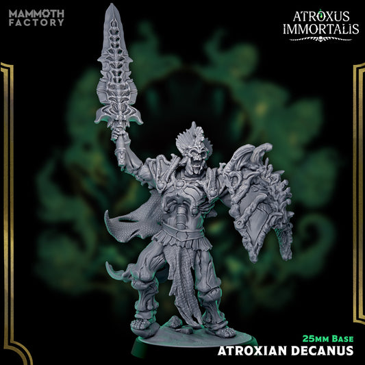 Image shows a 3D render of a skeleton warrior gaming miniature.