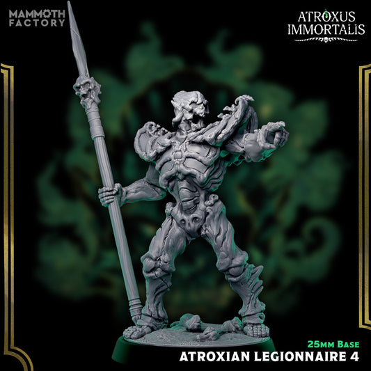 Image shows a 3D render of a skeleton warrior gaming miniature.