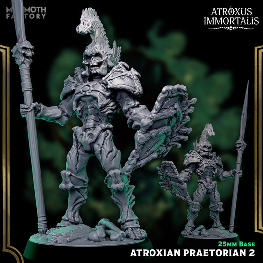 Image shows a 3D render of a skeleton warrior gaming miniature.