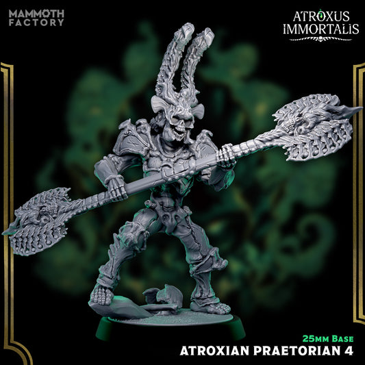 Image shows a 3D render of a skeleton warrior gaming miniature.