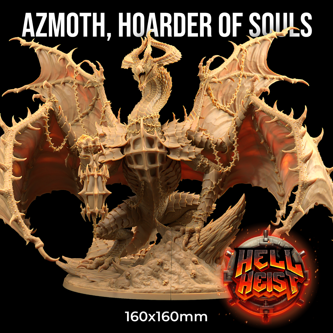 Azmoth, Hoarder of Souls (Demonic Dragon in Chains) – All Systems Go Games