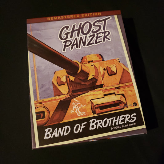Image shows the front cover of the box of the Band of Brothers: Ghost Panzer board game