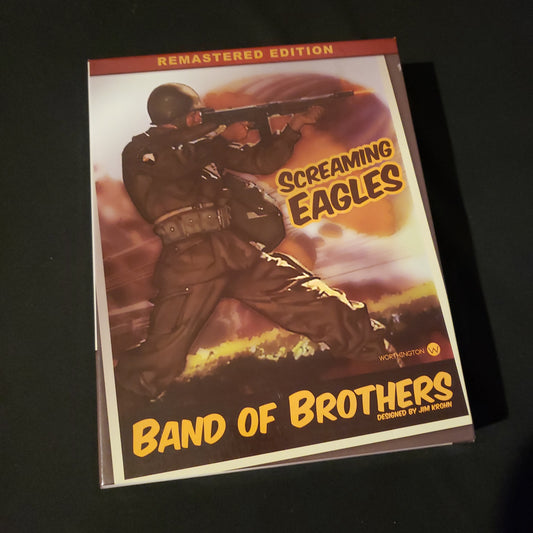 Image shows the front cover of the box of the Band of Brothers: Screaming Eagles board game