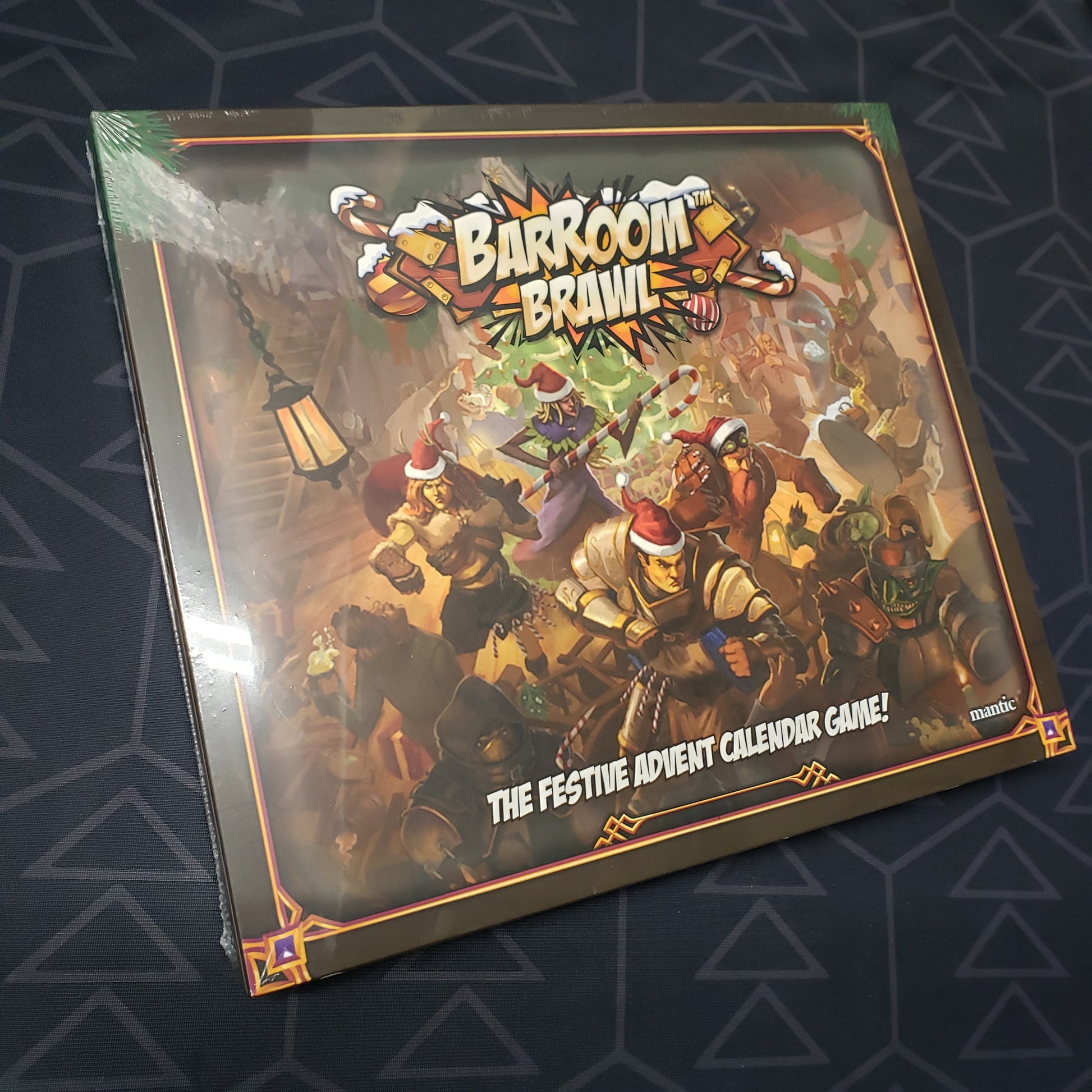 Image shows the front cover of the box for the BarRoom Brawl: The Festive Advent Calendar Game board game