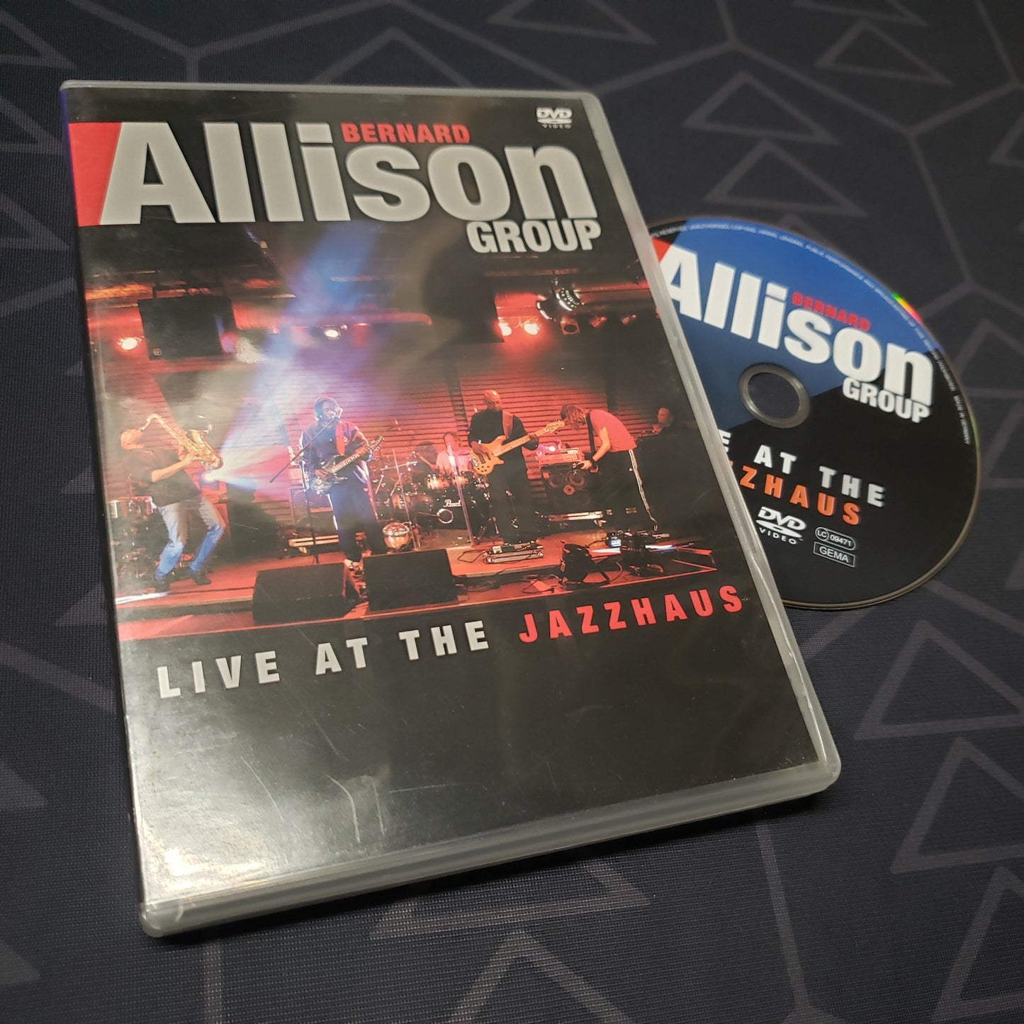 Image shows the case & disc for the live concert film Bernard Allison Group: Live at the Jazzhaus on DVD