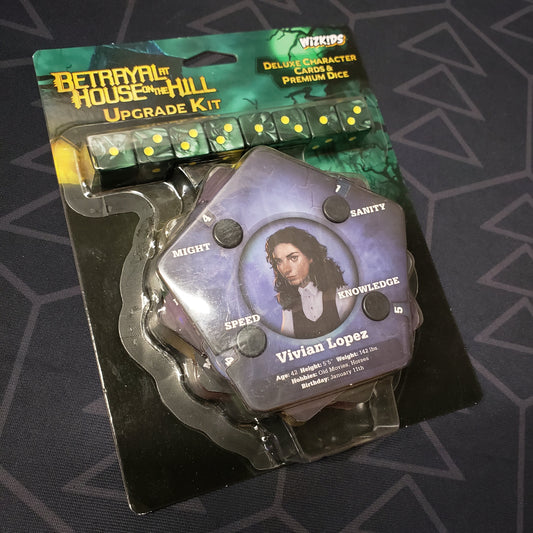 Image shows the front of the package of the Upgrade Kit for the board game Betrayal at House on the Hill