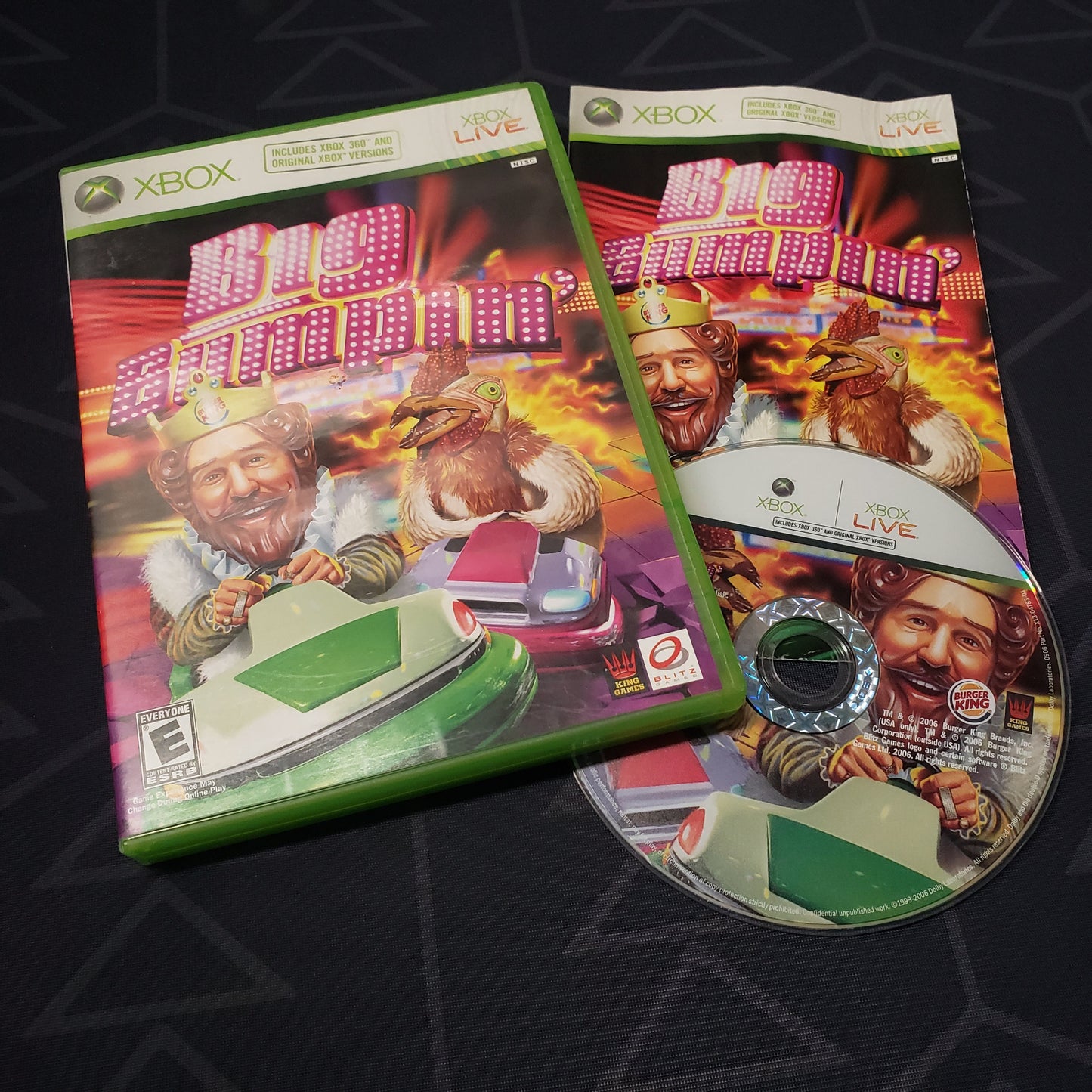 Image shows the case, manual and disc for the video game Big Bumpin' for Xbox 360