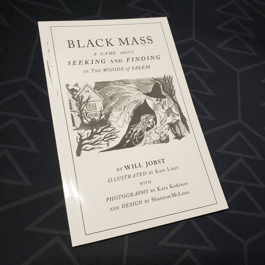 Image shows the front cover of the Black Mass roleplaying game book