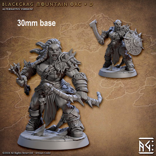 Image shows 3D renders of some different options for an orc gaming miniature