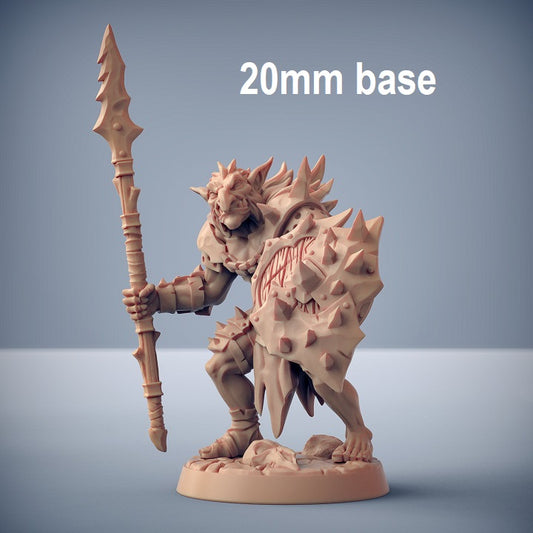 Image shows an 3D render of a hobgoblin warrior gaming miniature