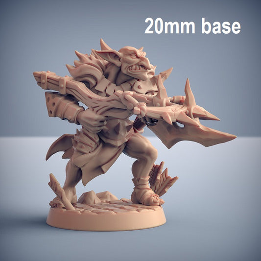 Image shows an 3D render of a hobgoblin warrior gaming miniature