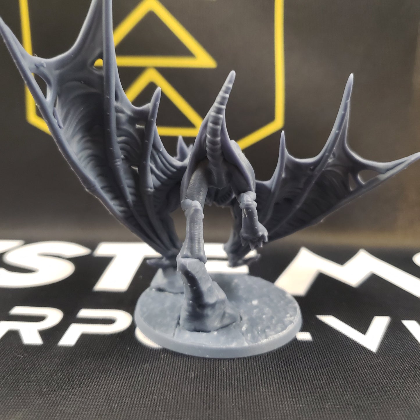 Image shows the back of a large vampire bat gaming miniature