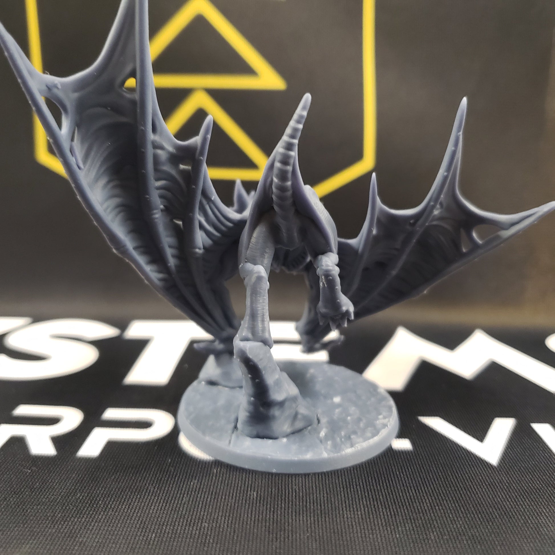Image shows the back of a large vampire bat gaming miniature