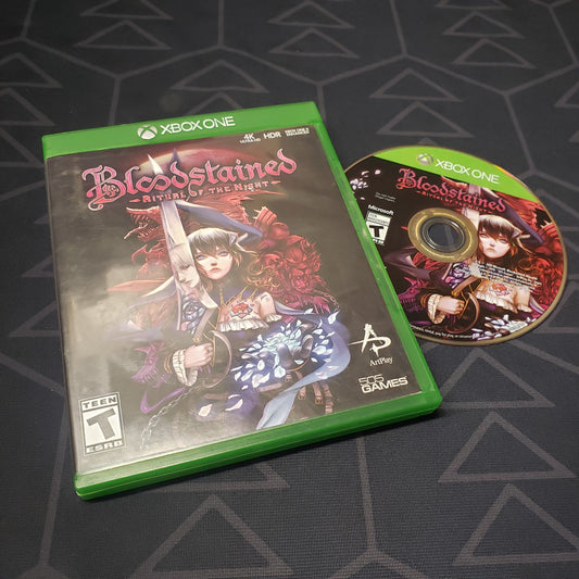 Image shows the case and disc for the video game Bloodstained: Ritual of the Night for Xbox One