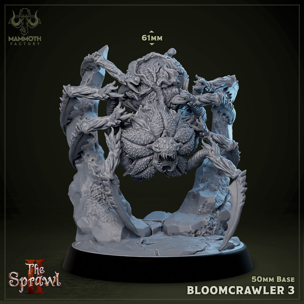 Image shows a 3D render of a monstrous flower spider gaming miniature