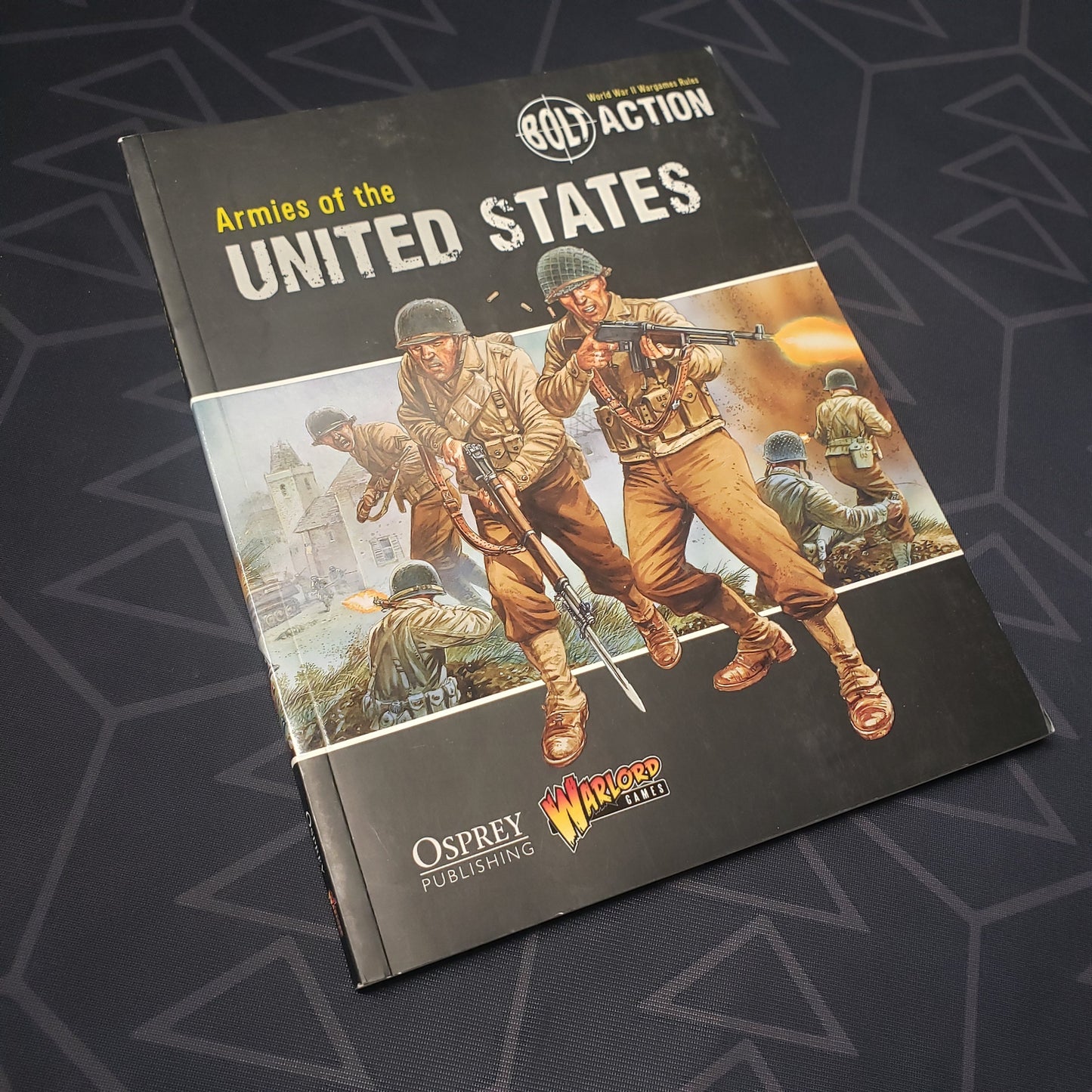 Image shows the front cover of the Bolt Action: Armies of the United States wargaming book