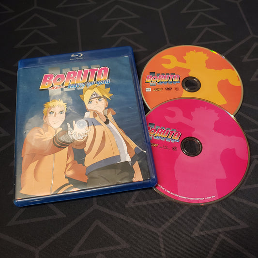 Image shows the case & two discs for the movie Boruto: Naruto the Movie on Blu-Ray