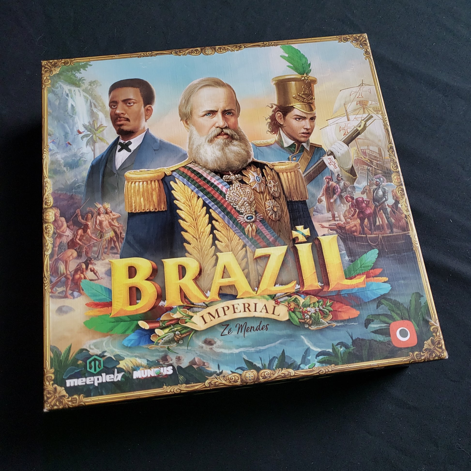 Image shows the front cover of the box of the Brazil: Imperial board game
