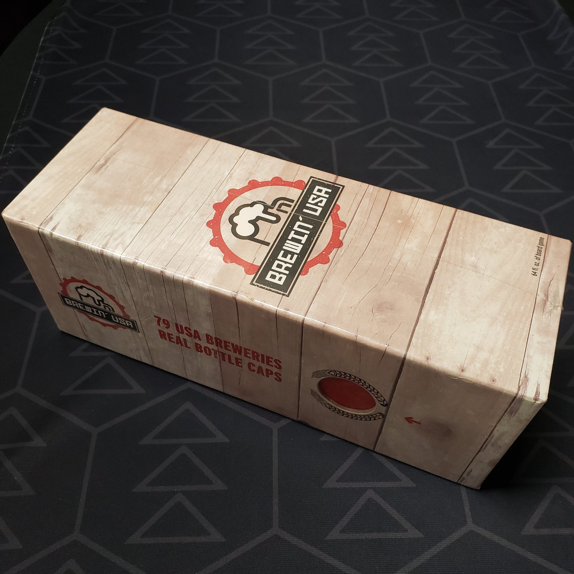 Image shows the front cover of the box for the Brewin' USA board game