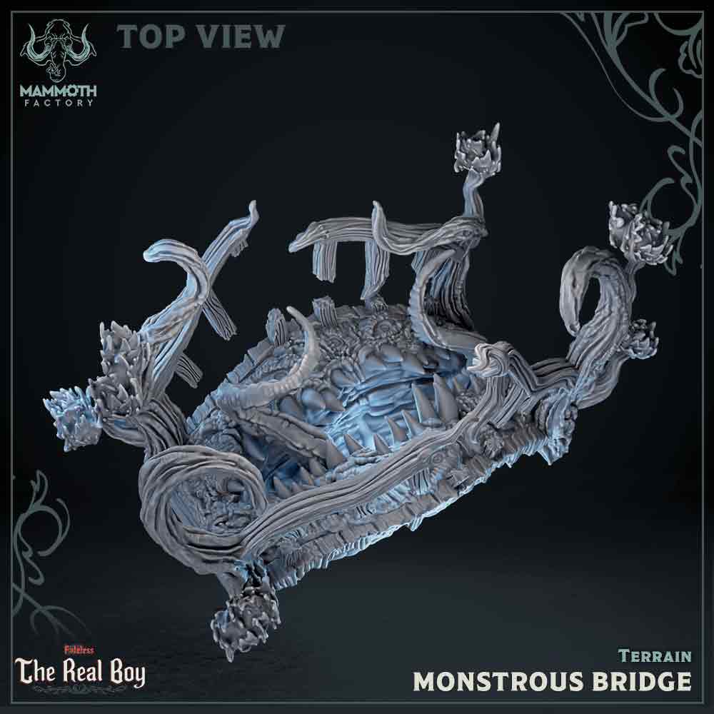 Image shows a 3D render of a birdge mimic gaming miniature