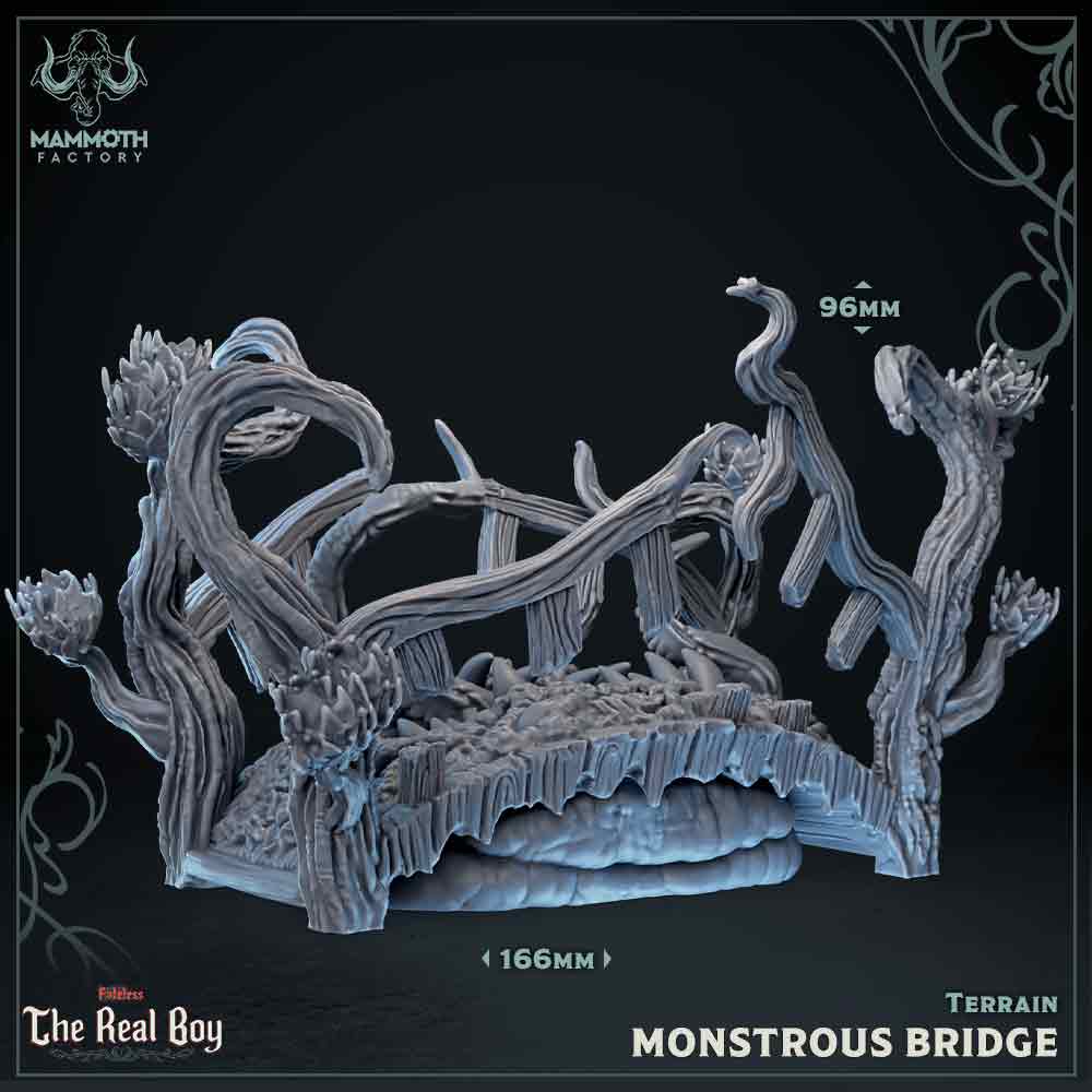 Image shows a 3D render of a birdge mimic gaming miniature