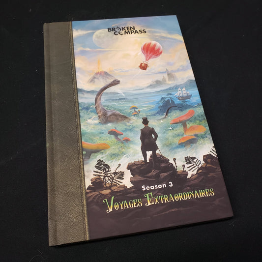 Image shows the front cover of the Season 3: Voyages Extraordinaires book for the roleplaying game Broken Compass