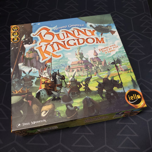 Image shows the front cover of the box of the Bunny Kingdom board game