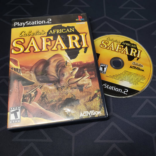 Image shows the case & disc for the video game Cabela's African Safari  for Playstation 2