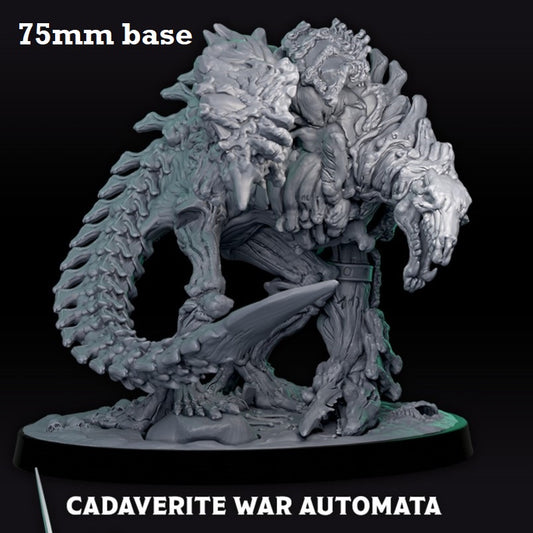 Image shows a 3D render of a skeletal beast gaming miniature.