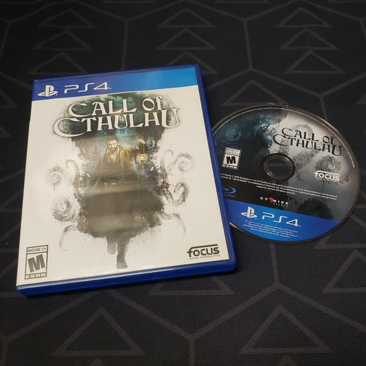 Image shows the case and disc for the video game Call of Cthulhu for Playstation 4