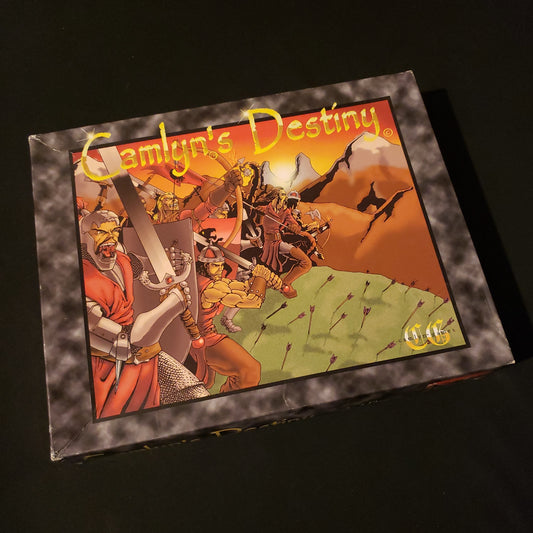Image shows the front cover of the box of the Camlyn's Destiny board game
