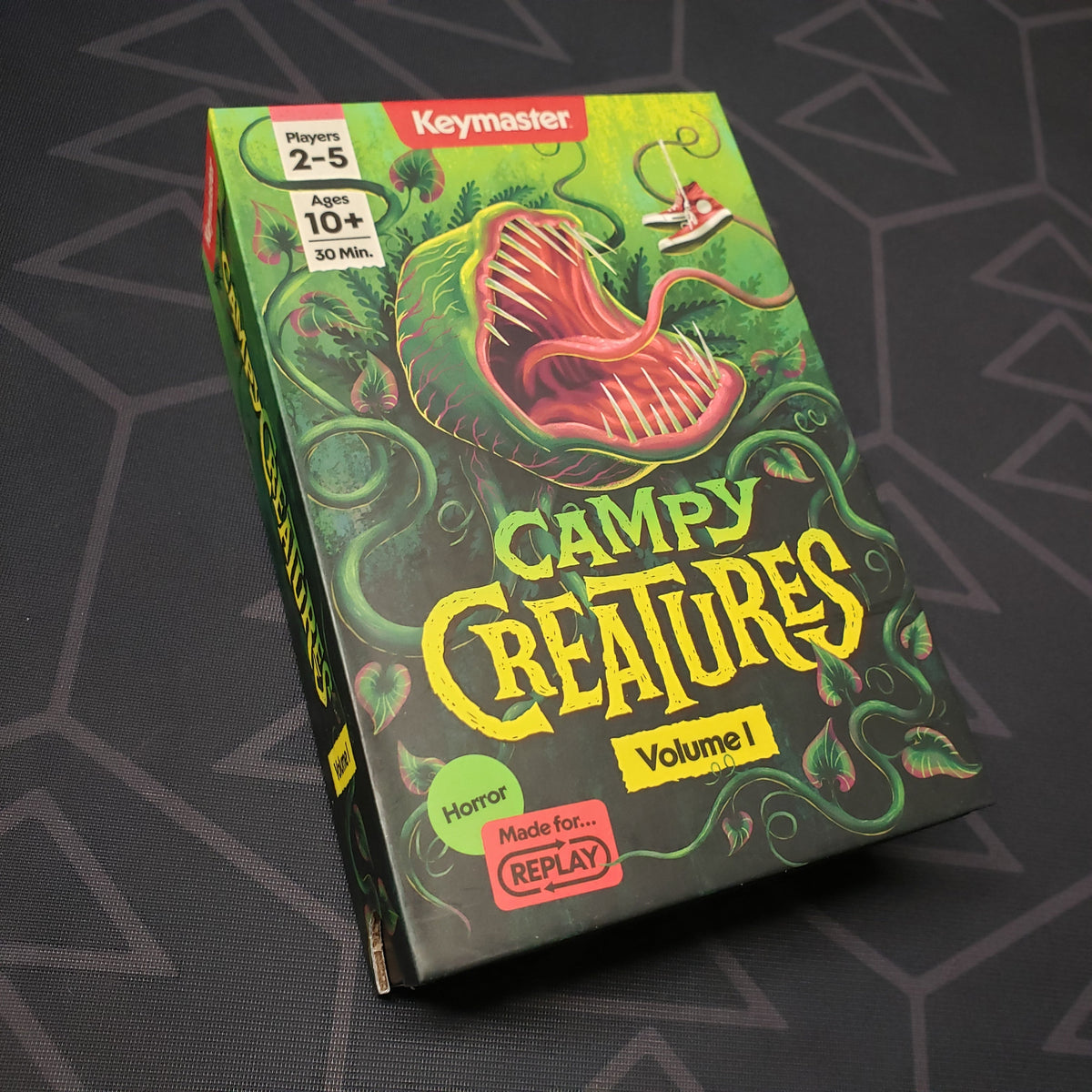 Image shows the front cover of the box for the Campy Creatures: Vol 1 (Third Edition) card game