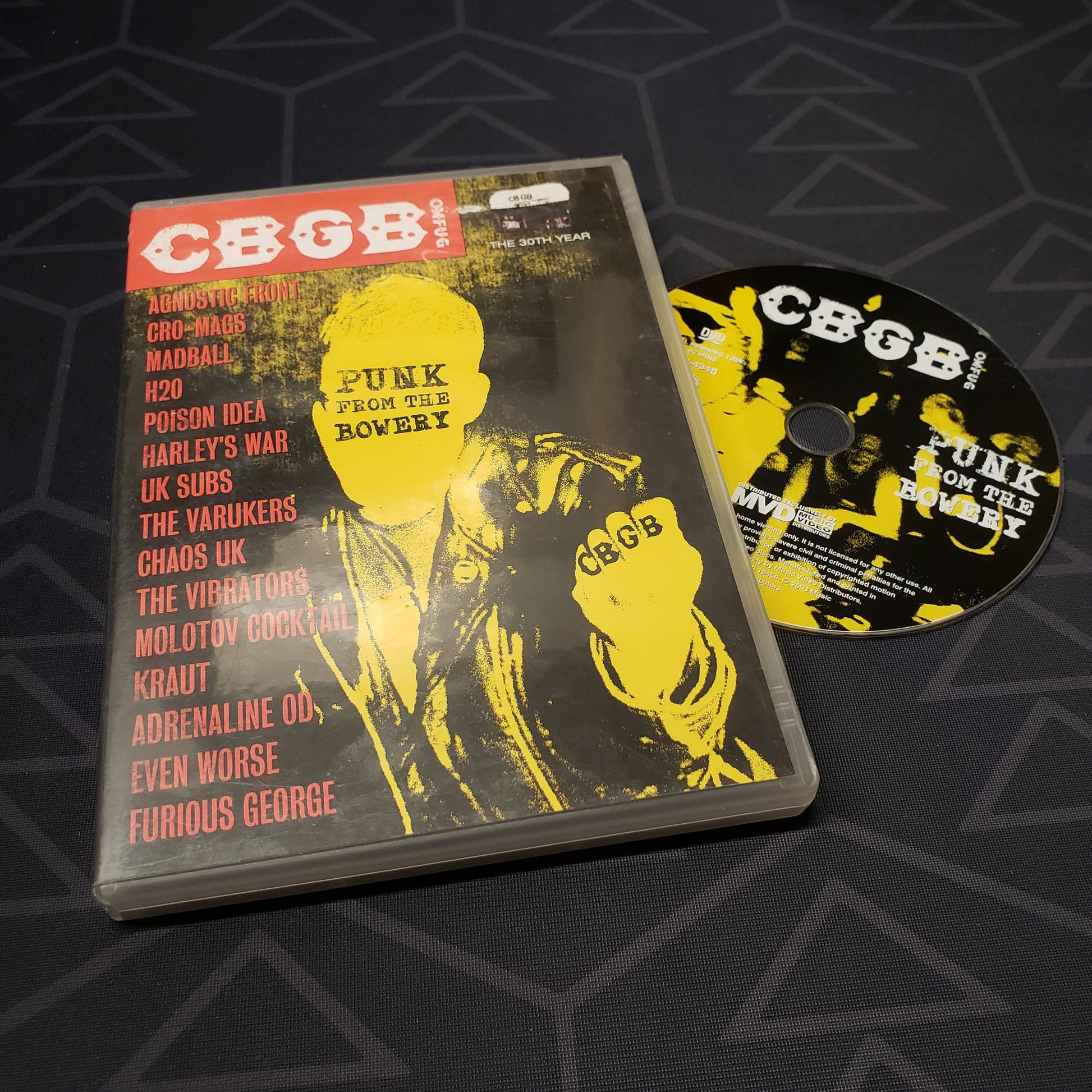 Image shows the case & disc for the movie CBGB: Punk from the Bowery on DVD