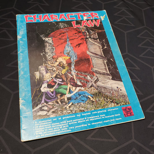 Image shows the front cover of the Character Law roleplaying game book